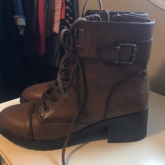 Rampage Shoes - Rampage Brown Combat Boots